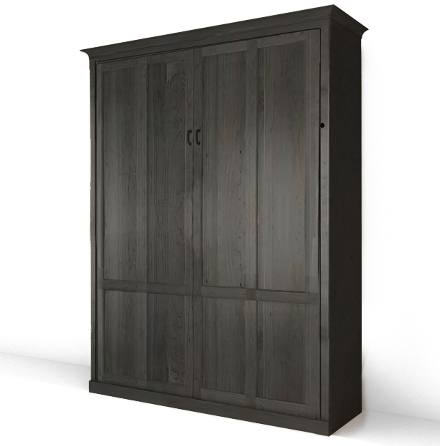 106S SM ANTIQUE SLATE 526 Save $225 Queen Vertical Shaker Panel Murphy Bed - Maple Stained Antique Slate
$3357.00 (Retail $3582)