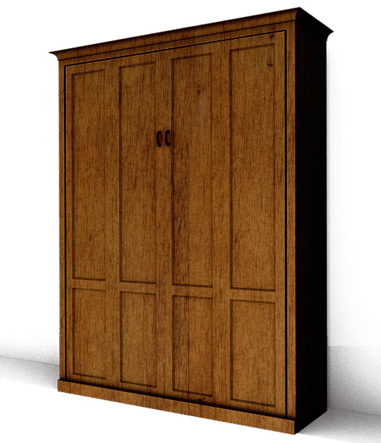 MB106S SM IS 538x626 lock miter mission maple Queen Vertical Shaker Panel Murphy Bed - Stained Maple
$3052.0