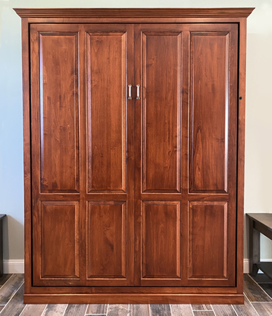 MB106T SM IS 538x626 lock miter mission maple2 Queen Vertical Traditional Raised Panel Murphy Bed - Stained Maple
$3097.0