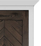 MISSION Crown Chevron Panel Door Style 150 Chevron Face Panel
with Mission Crown